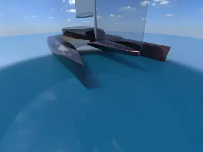 Catamaran concept 3D model