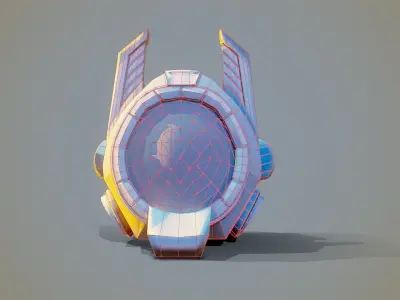 Interface futuristic robot Free low-poly 3D model