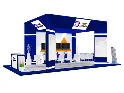 Booth Exhibition Stand a593b 3D model