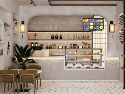 Cafe and  Restaurant   3D model