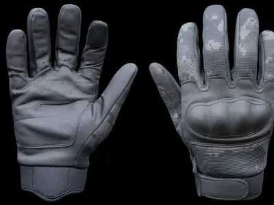 Tactical Gloves 030 Low-poly 3D model