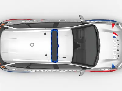 Police Peugeot 5008  3D model