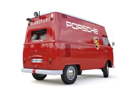 VOLKSWAGEN T1 RENNSPORT PORSCHE 1965 3D model