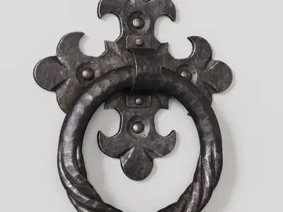 Wrought iron door parts 3D model