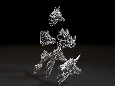 Animal on the wall 3D print model