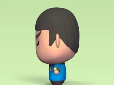 Cute Spock Free 3D print model