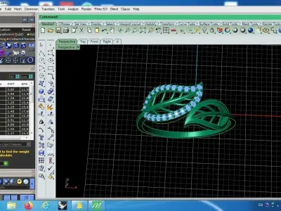 leaf ring 3D print model order