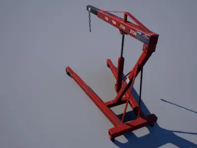 Engine Hoist Low-poly 3D model by silvertm