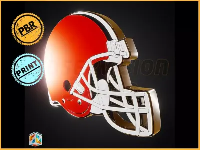 Cleveland Browns logo - Cinematic - 3D print 3D model