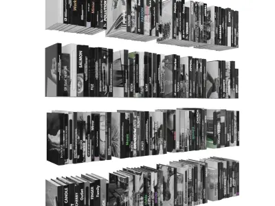 Books 150 pieces 3-8-3 Low-poly 3D model