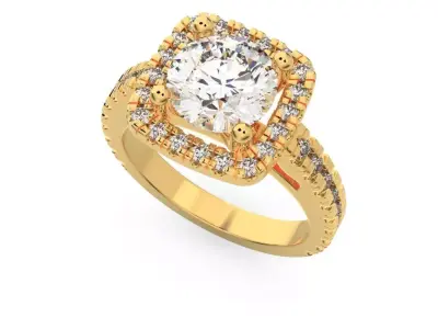 Engagement diamond ring 3D print model purchase