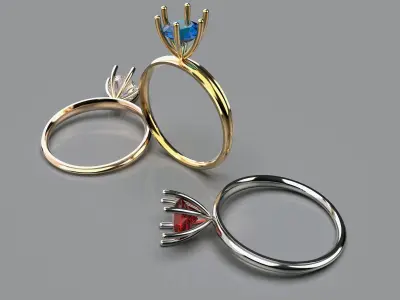 Engagement ring 3D Printable model FREE Free 3D print model
