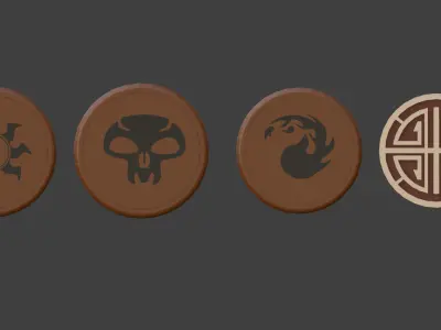 9 coasters stl files 3D print model