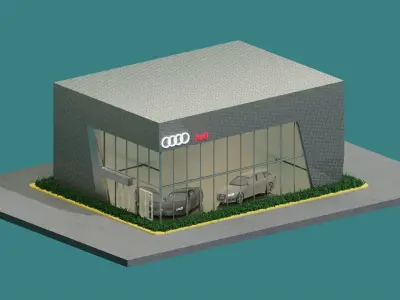 Audi Car Gallery 3D model
