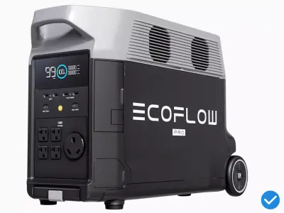 EcoFlow Delta PRO Portable Generator PBR Low-poly 3D model