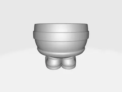 Santa Pants Planter Pot Festive Christmas Holiday Decor 3D print model