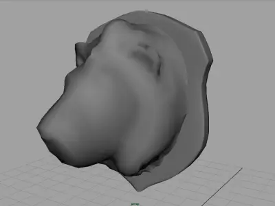 LION TROPHY Low-poly 3D model
