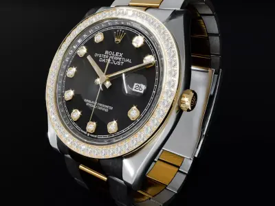 ROLEX Datejust 36 Black Diamond Oyster 3D model