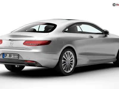 Mercedes S Class Coupe 2015 2 Headlight Versions 3D model