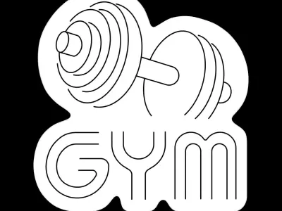 GYM Neon Sign 3D model