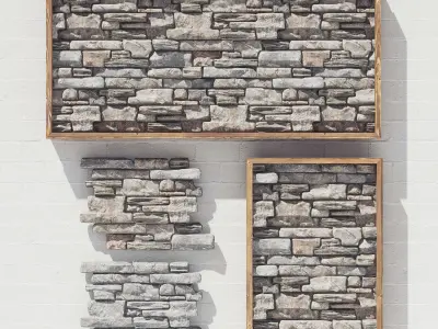 Stone panel decorative n5 3D model