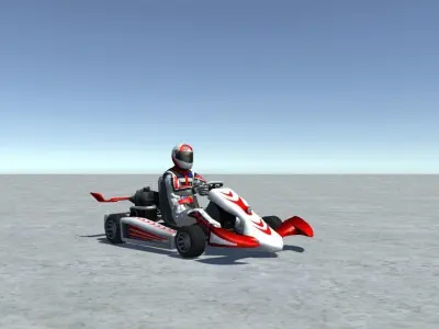 5 Low Poly Karts With Player Pack - 3 Low-poly 3D model