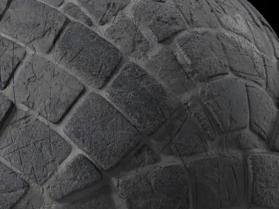 Pavement Materials 49- Stone Paving Sbsar Pbr 4k Seamless Texture