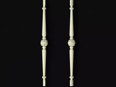 antique baluster 3D model 2