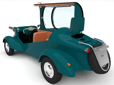 Small electric car style 50s 3D model