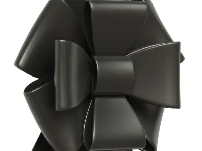 Christmas Bow Ribbon 46 Low-poly 3D model