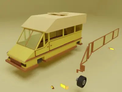 Lowpoly car 9 Low-poly 3D model