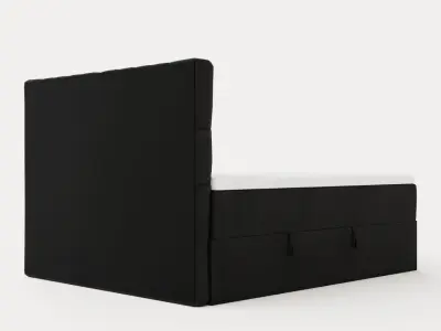 Boxy Box Bed 160x200 Cm Svart Low-poly 3D model