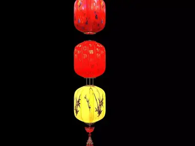 Chinese Red Lantern 3D model
