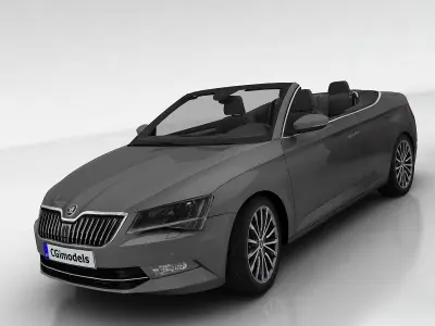 Skoda Superb CC Low-poly 3D model