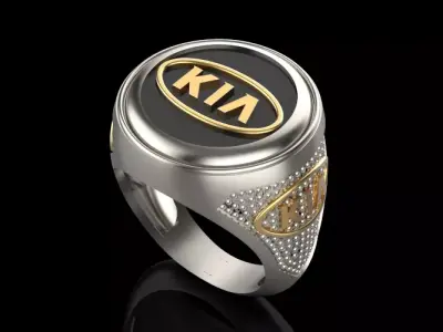Kia ring Silver Gold  Print 3D print model