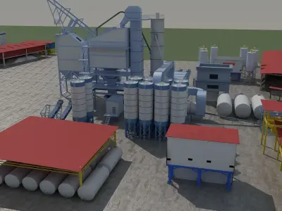 Concrete Batching Plant 3D model