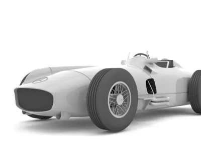 Vintage F1 Car 3D model