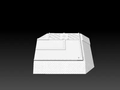 Modular Road Grid Streetlights And Crosswalks 3D print model