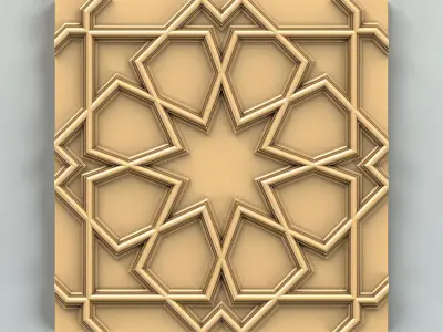 Wall panel 032 Arabic 3D model