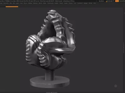 Modern Abstract Decorative sculpture 3d print model 124 3D print model
