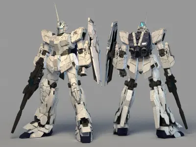 Mobile Suit RX-0 Full Armor Unicorn Gundam 3D model