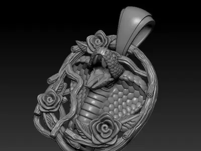 Pendant  Snake 3D print model