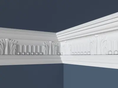Decorative Crown Molding 3D model 24