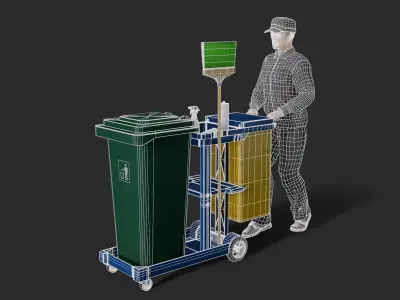 cleaner Low-poly 3D model