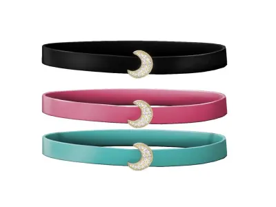 Choker with Pendants Low-poly 3D model