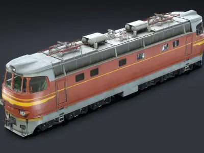 ChS4 Locomotive Low-poly 3D model