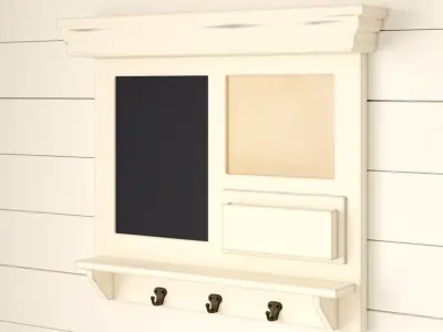 Wood Chalkboard 3D model