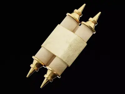Ancient Scroll  Low-poly 3D model