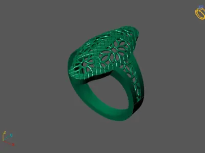 Fancy Womens Rings Plain Rings Ready STL 3DM Models Rings 3D print model 39