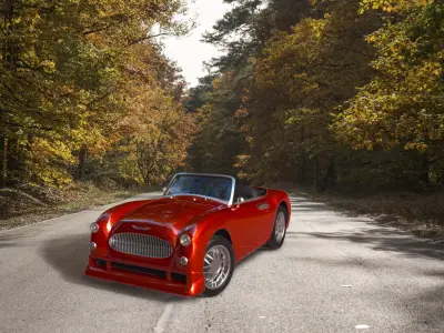 Car Austin Healey 500 Topless AAA Low-poly 3D model